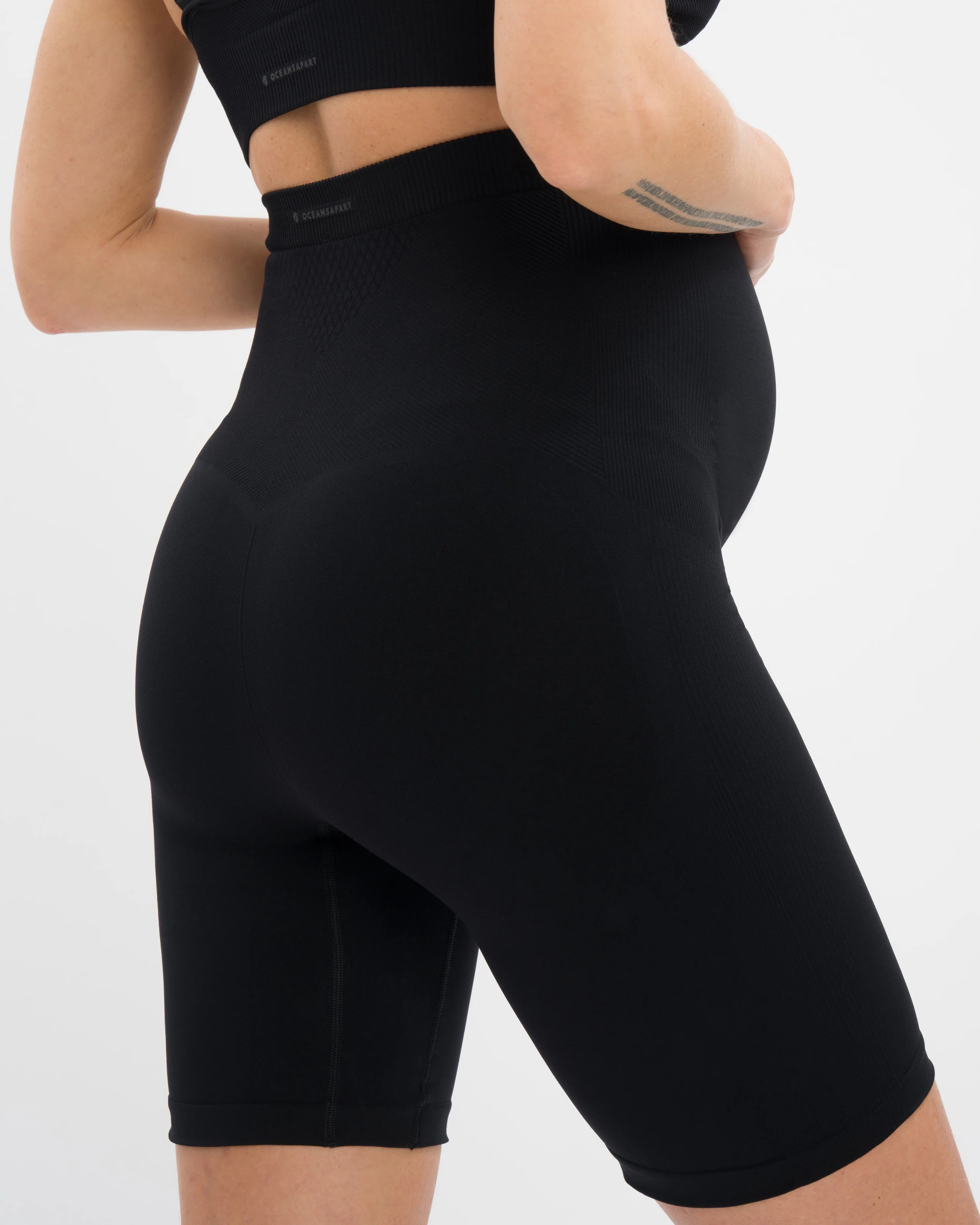 Mila Maternity Biker Set - Black - Image 8